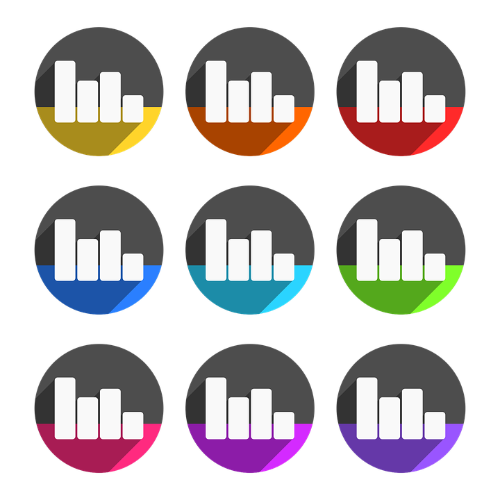 Digital graphic showing circles with graphs representing the clery act statistics.